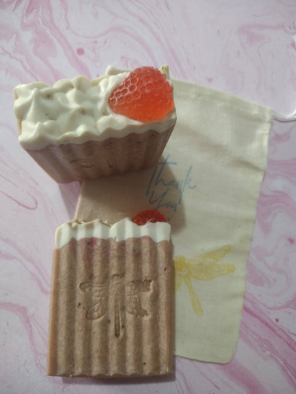 Strawberry & Cream Rustic Soap