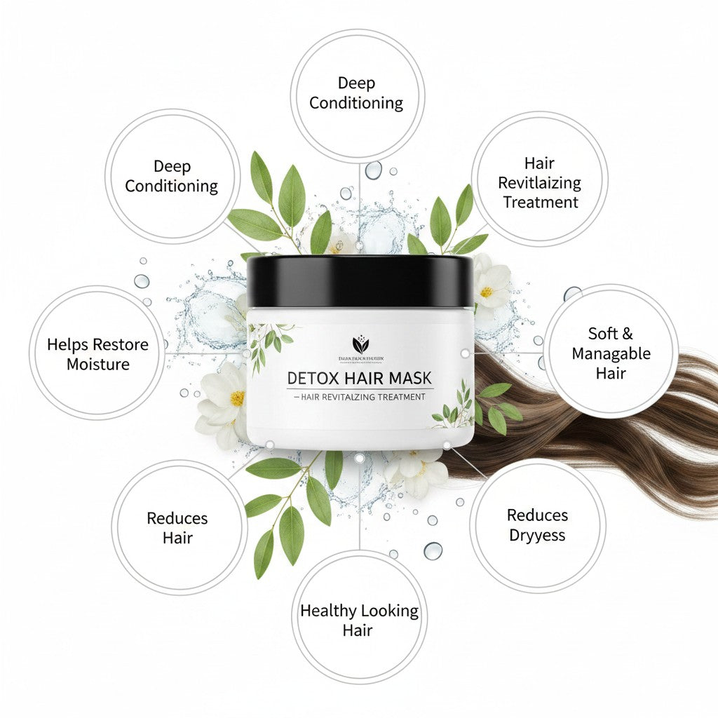Monimar Kreations Clay Mask for Damaged Hair, a white jar with a pink and blue label.