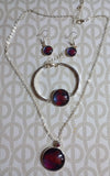 Earings-Neckle and bracelet Cabochon Set